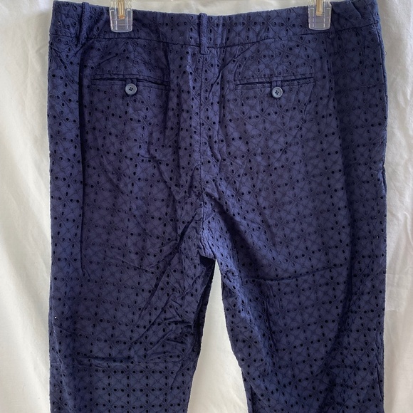 Merona Pants - Navy - Floral Eyelet Lace - Crop Ankle - Women/Juniors - Size: 14 - Picture 7 of 14